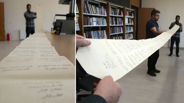 osmanlidan gunumuze ulasti ahilik kurallarini anlatiyor tam 45 metrelik futuvvetname tarihe isik tutacak bK2clEpS