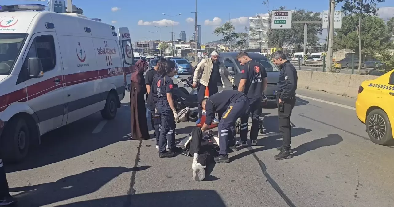 kadikoy d 100 karayolunda motosiklet kazasi bir yarali LFrxFCzk